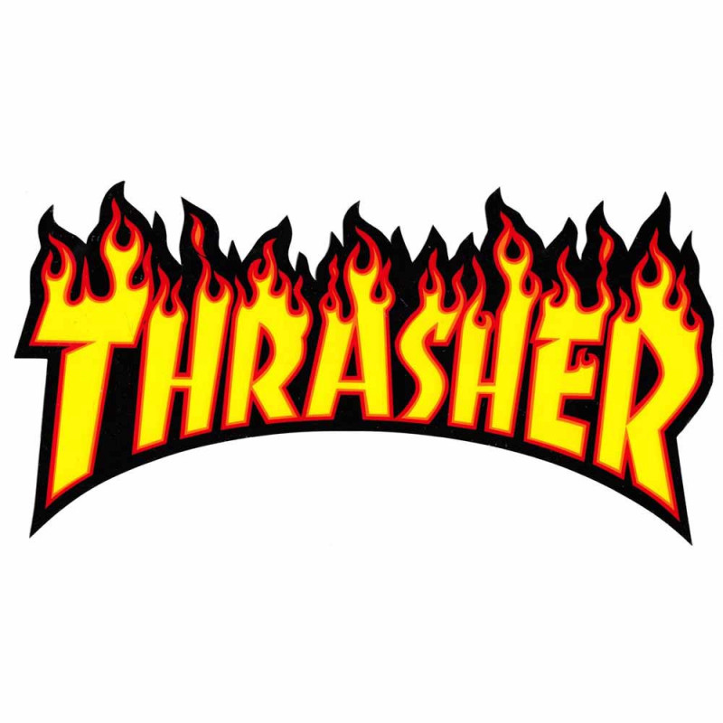 Flame Yellow THRASHER Sticker