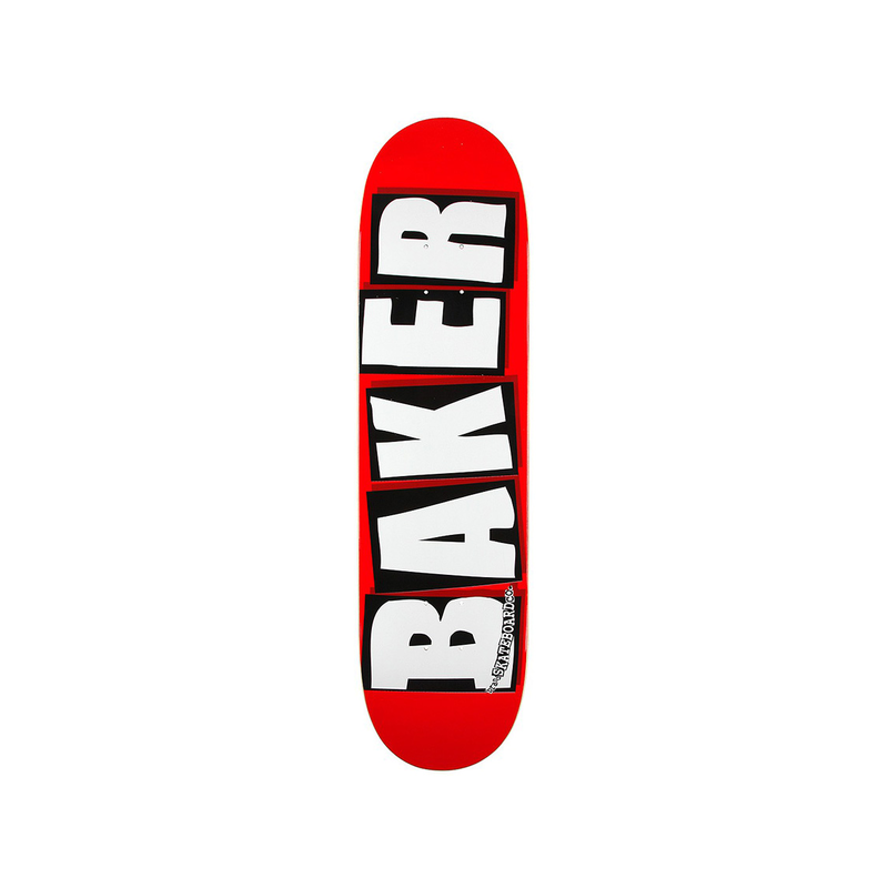 BRAND LOGO WHITE 8.125 BAKER DECK SKATE