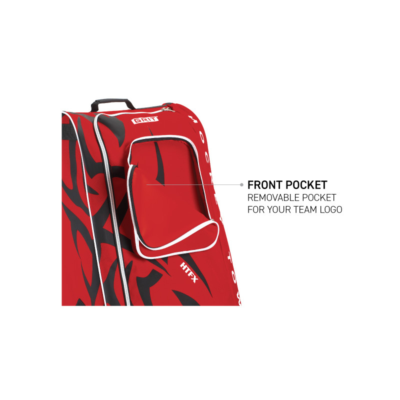 Sac à roulettes pour gardien de but de hockey Grit GT4 Sumo Black Senior