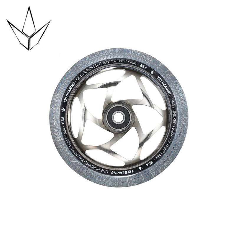 BLUNT Wheel Tri Bearing 120MM-30MM Chrome Clear