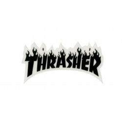FLAME noir Thrasher Stickers