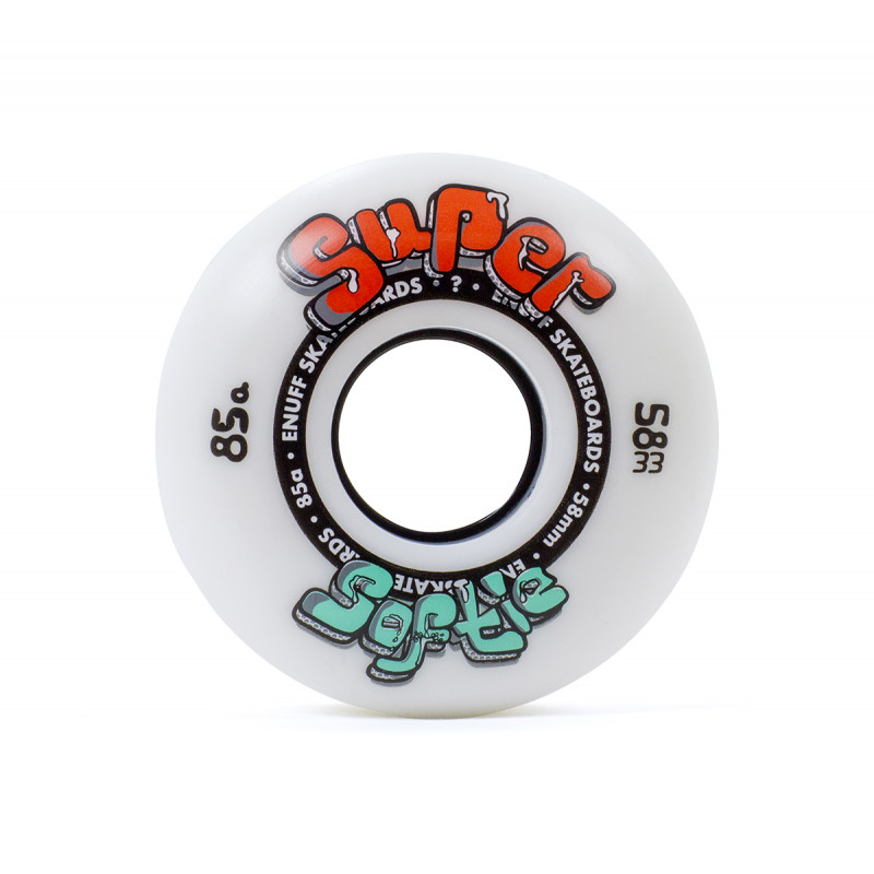 super softie 85a/58mm x4 white wheels enuff