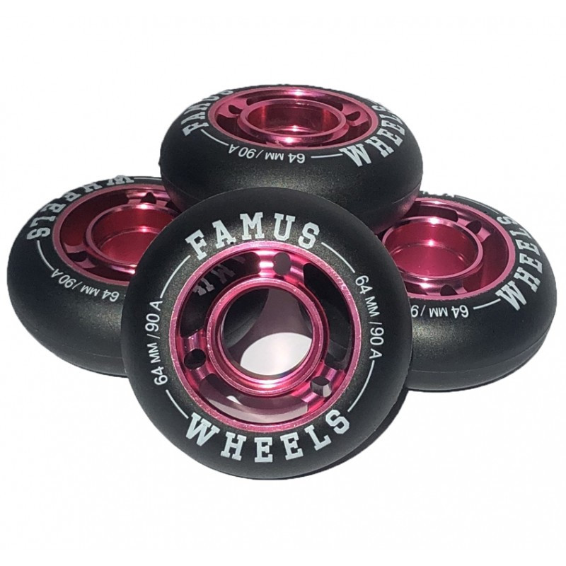 Roues Girly Pink 64mm 90A FAMUS Wheels