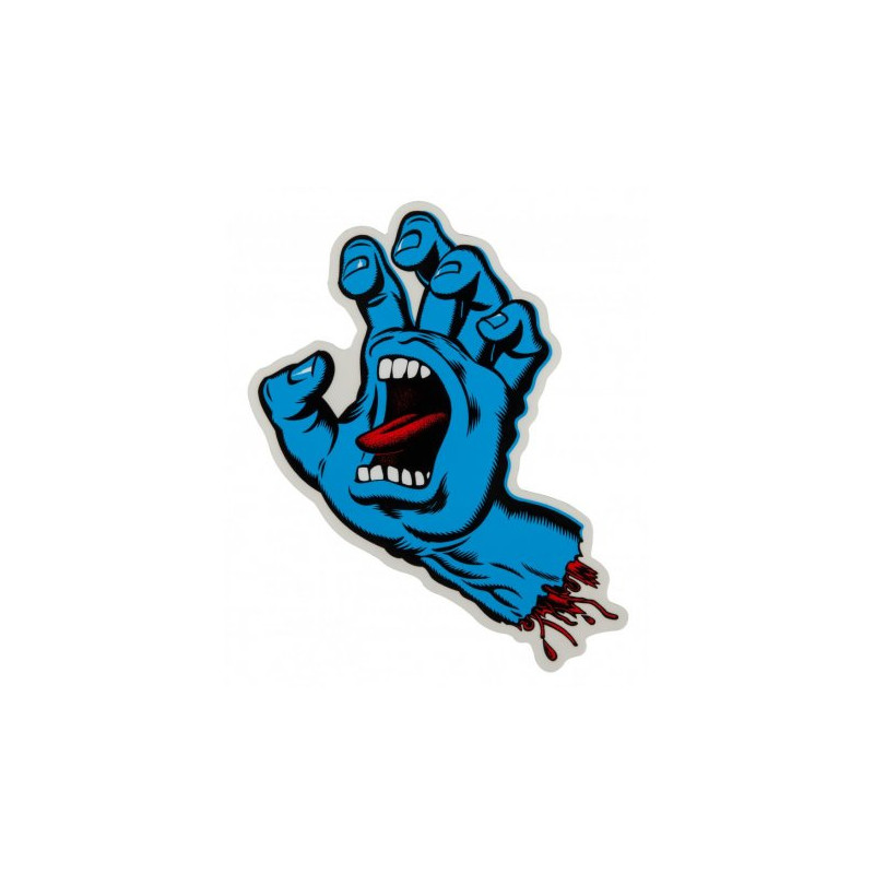 Autocollant Screaming Hand SANTA CRUZ Bleu 6"