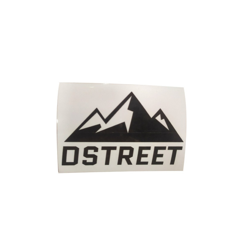 D STREET Longboard Logo B&W Sticker