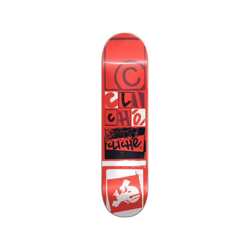 Planche Letter Press RHM Red 8" CLICHé Skateboard