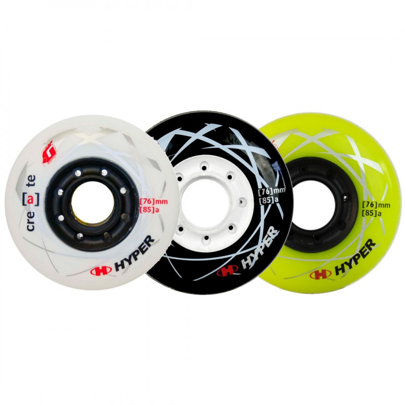 Create + Grip x4 76mm 85a HYPER Skates Wheels