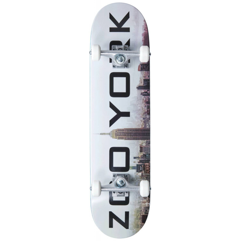 ZOO YORK Logo Block 7.5" Blue/White Skateboard Komplett 