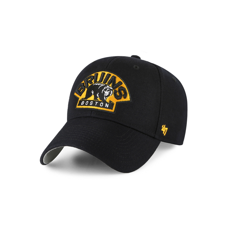 Boston Bruins '47 Sure Shot Captain Snapback Hat - Black