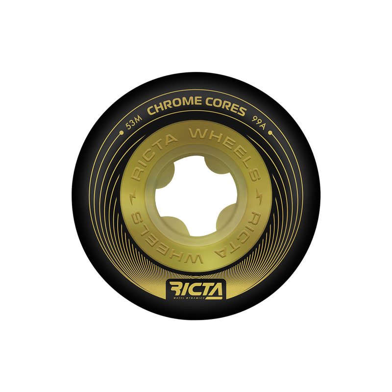 Chrome Core Black Gold 53mm 99A RICTA Wheels