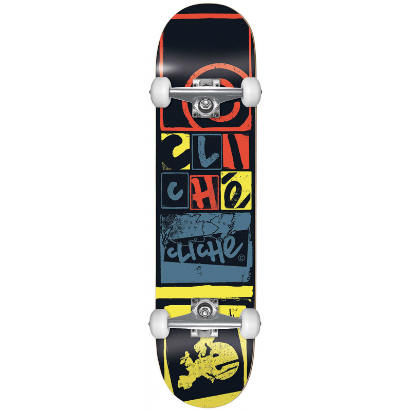 Letter Press Black 8" CLICHé Complete Skateboard