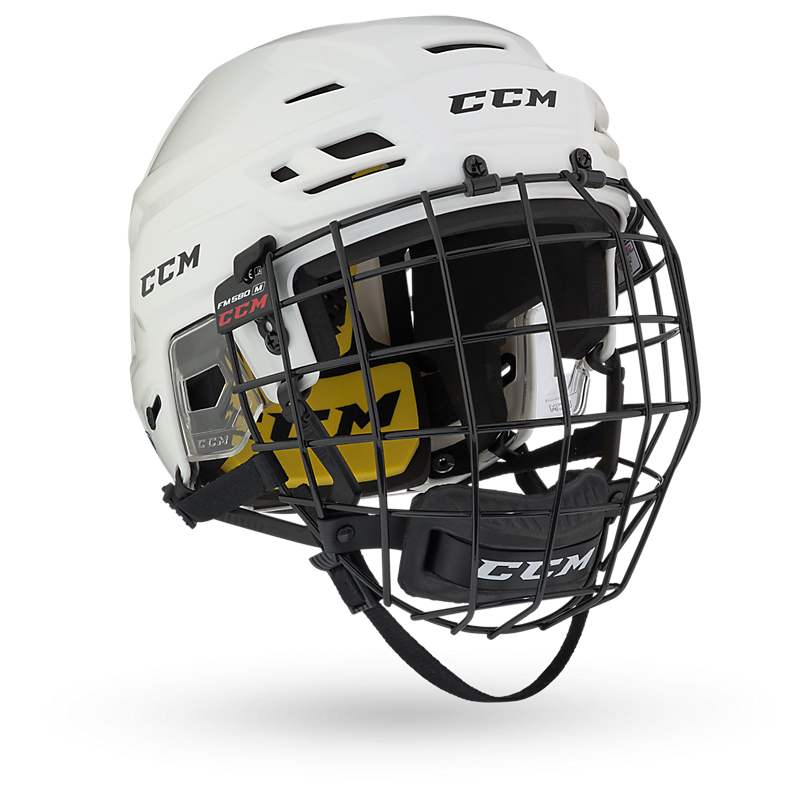 CCM Tacks 210 White Combo Helmet Senior
