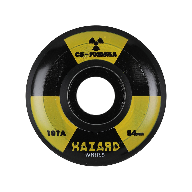 Radio Active 54mm 101A CS Conical Black HAZARD Wheels