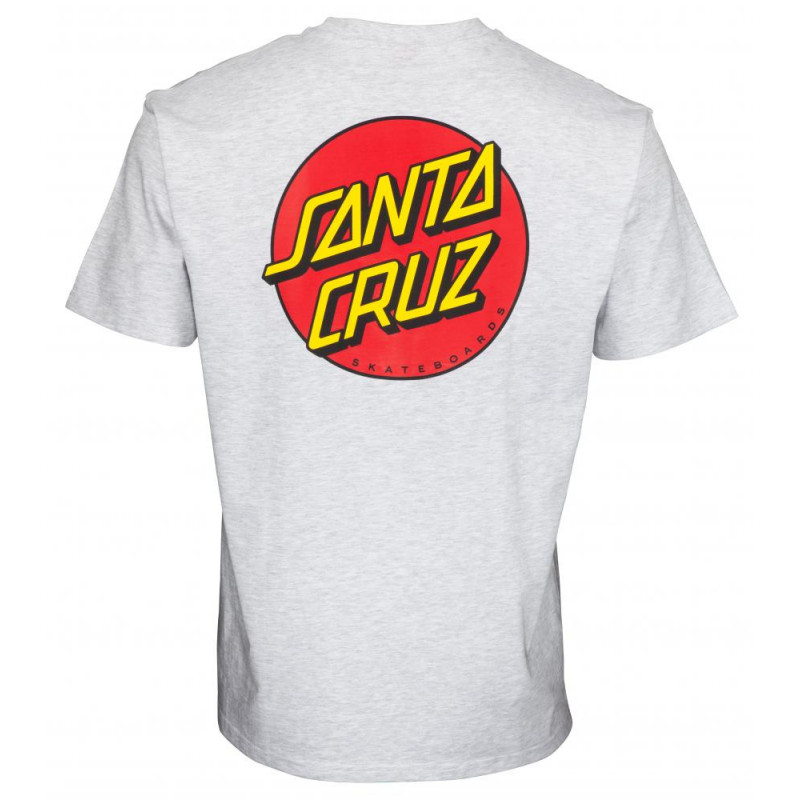 Santa Cruz Classic Dot Chest T-Shirt Athletic Heather