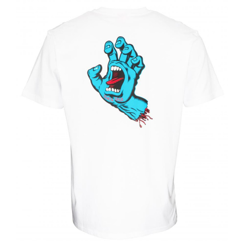 Tee Shirt Santa Cruz Screaming blanc