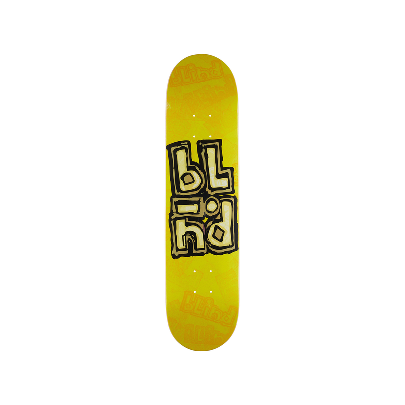 OG Stack Stamp RHM Yellow 7.75" BLIND Skateboard Deck