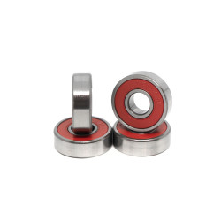 Super 0 Abec 5 Silver/Red x8 MOSAIC Bearings