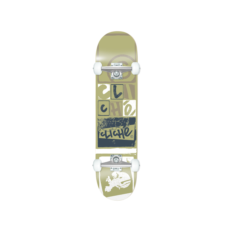Letter Press Gold 7.75" CLICHé Complete Skateboard