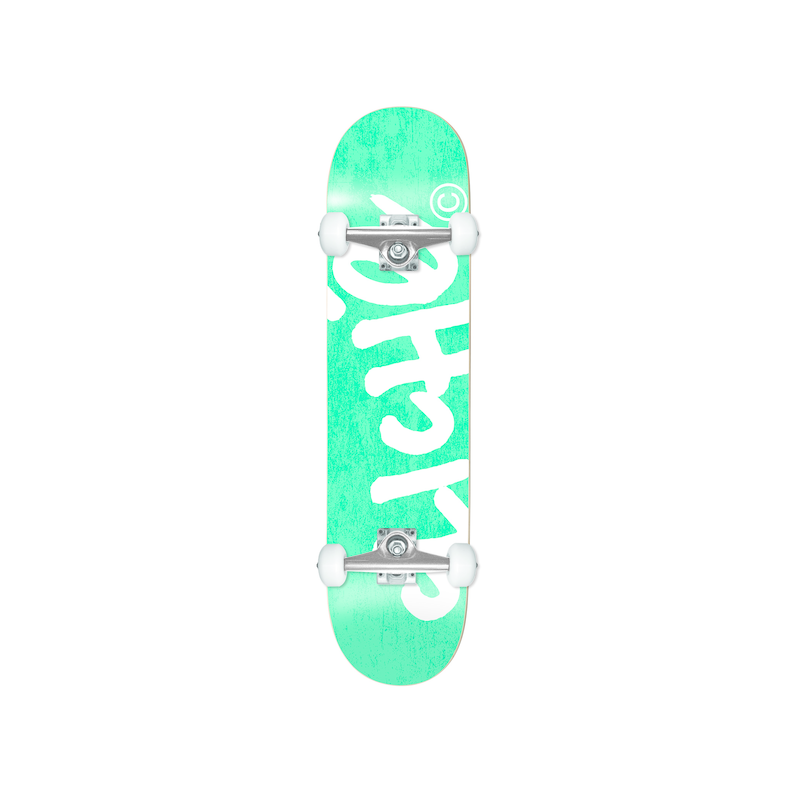 Handwritten Teal White 7.375" CLICHé Complete Skateboard
