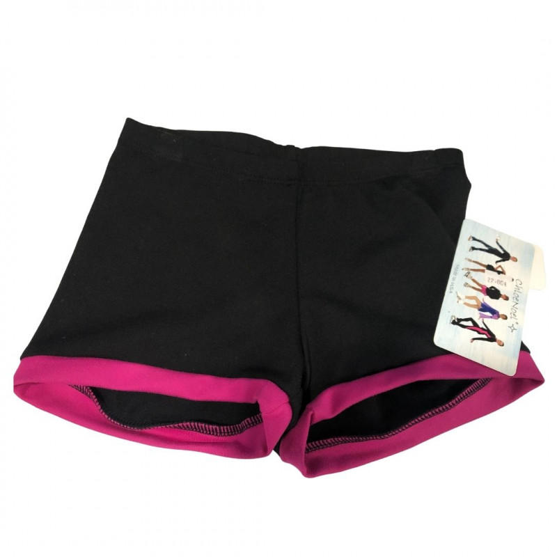 Short CHLOE NOEL noir et rose