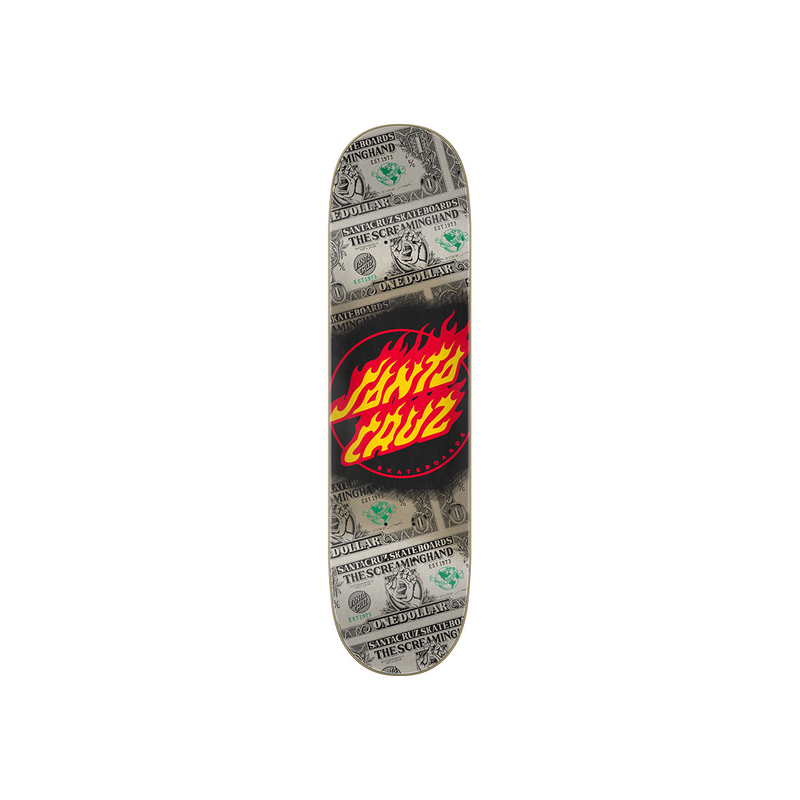 Dollar Flame Dot 8" SANTA CRUZ Skateboard Deck