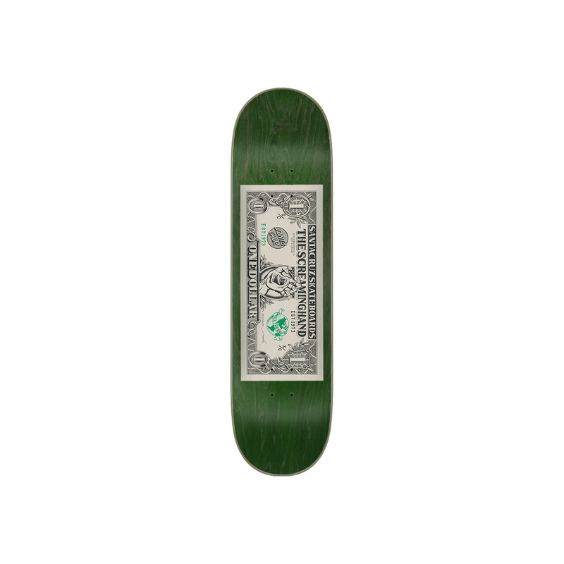 Dollar Hand 8.25" SANTA CRUZ Skateboard Deck