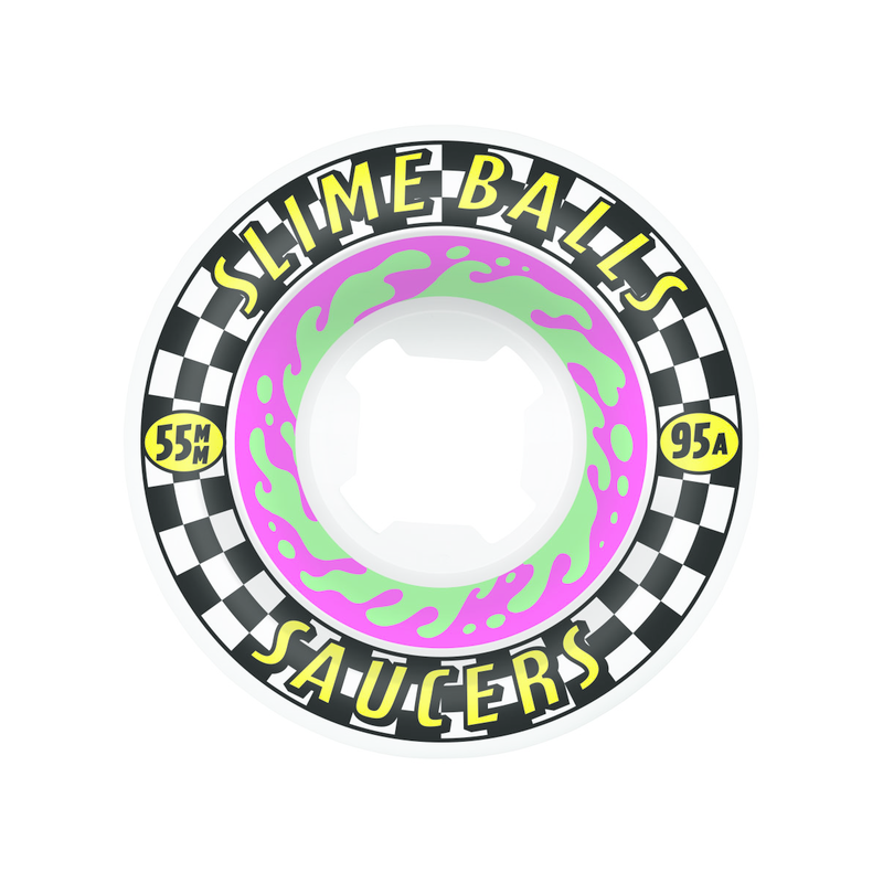 Roues De Skateboard Slime Balls 56mm - Dureté 99A - Bleu - Set De 4