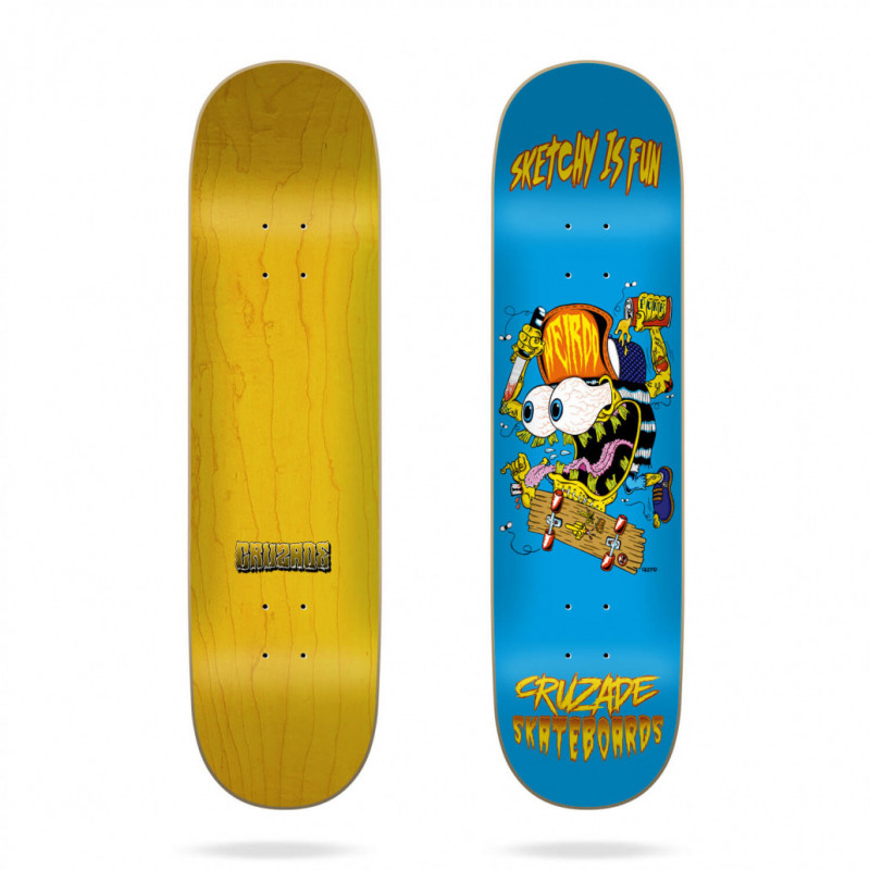 Sketchy Is Fun 8" CRUZADE Skateboard Deck