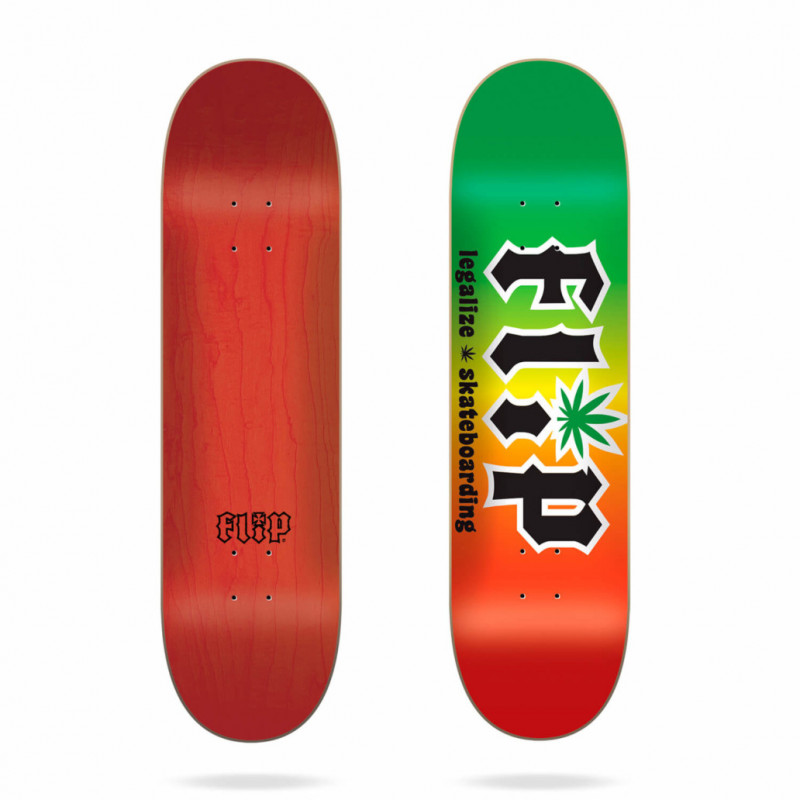 HKD Legalize Rasta 8.25" FLIP Skateboard Deck