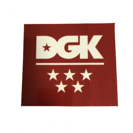 DGK SKATEBOARDS DIRTY GHETTO KIDS THE 5 STAR LOGO SQUARE SKATEBOARD STICKER 