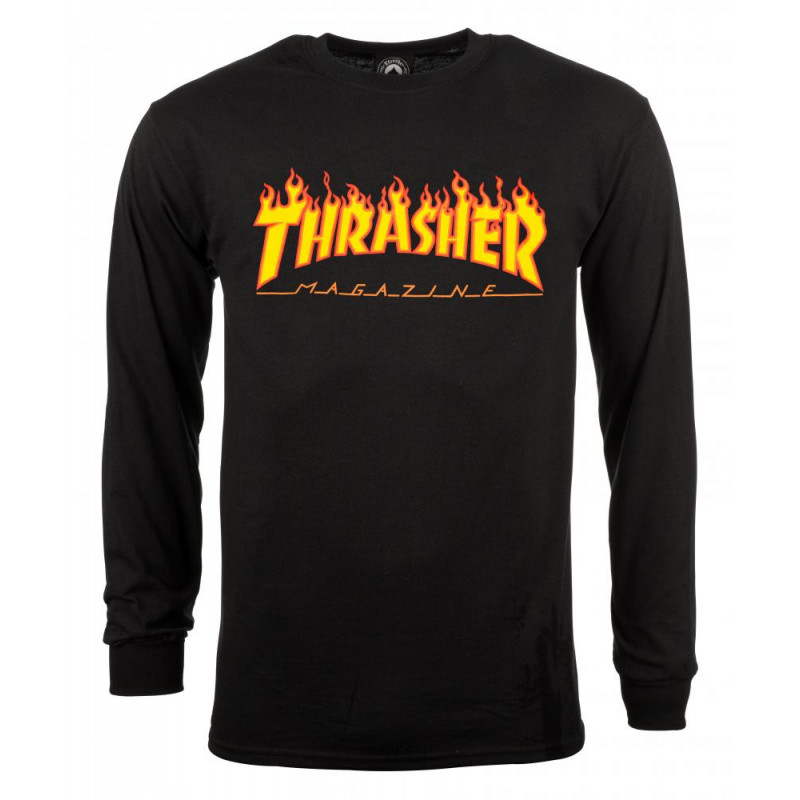 THRASHER Flame Logo Long Sleeves T-Shirt