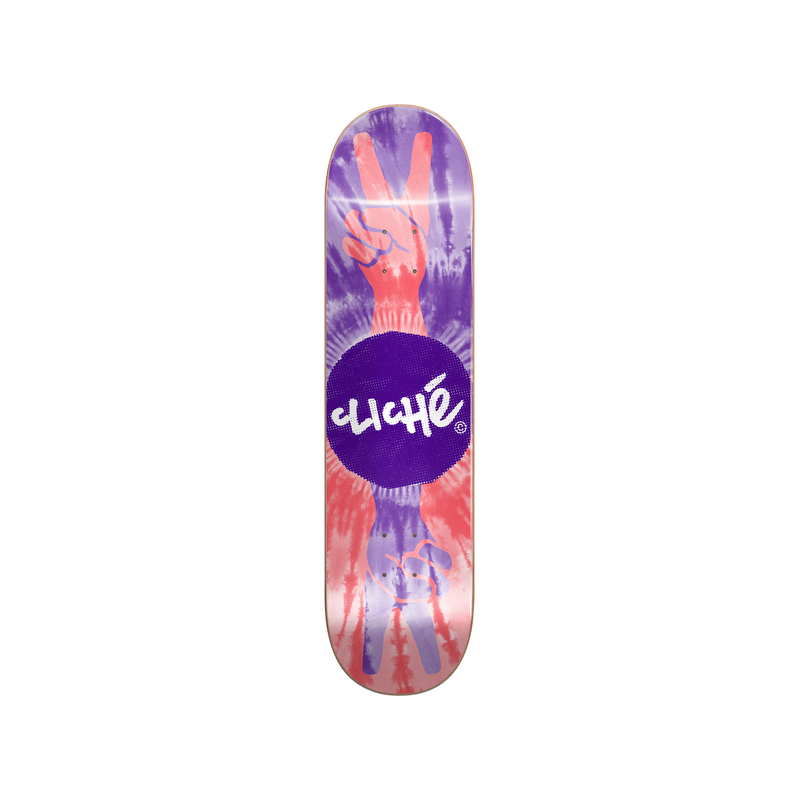 Peace RHM Purple Red 8.5" CLICHé Skateboard Deck