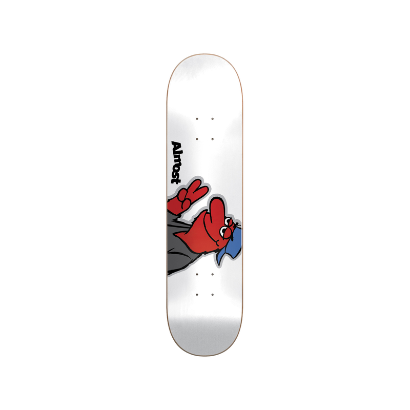 Red Head Hyb White 8.375" ALMOST Skateboard Deck