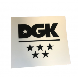 DGK White Five Stars Stickers