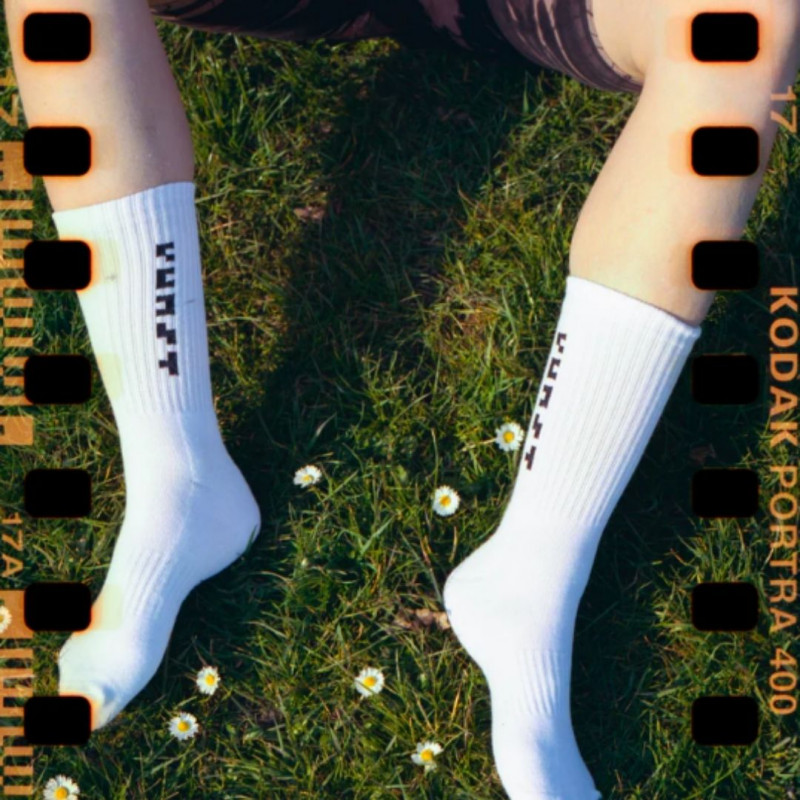 Chaussettes de sport hautes rs 100 blanc lot de 3