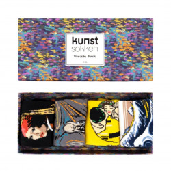 Boîte-cadeau chaussettes variées  4-Pack Kunstsokken