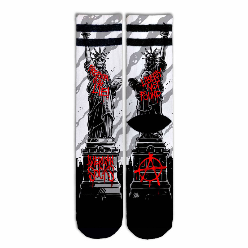 Chaussettes AMERICAN SOCKS Freedom is a lie Mi-Haute