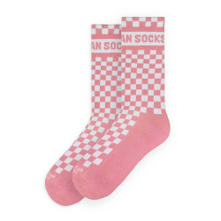AMERICAN SOCKS Pink Checkerboard Mi-High Socks