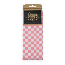 AMERICAN SOCKS Pink Checkerboard Mi-High Socks