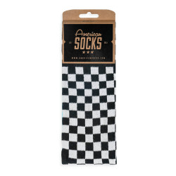 Chaussettes AMERICAN SOCKS Checkerboard Black Mi-Haute