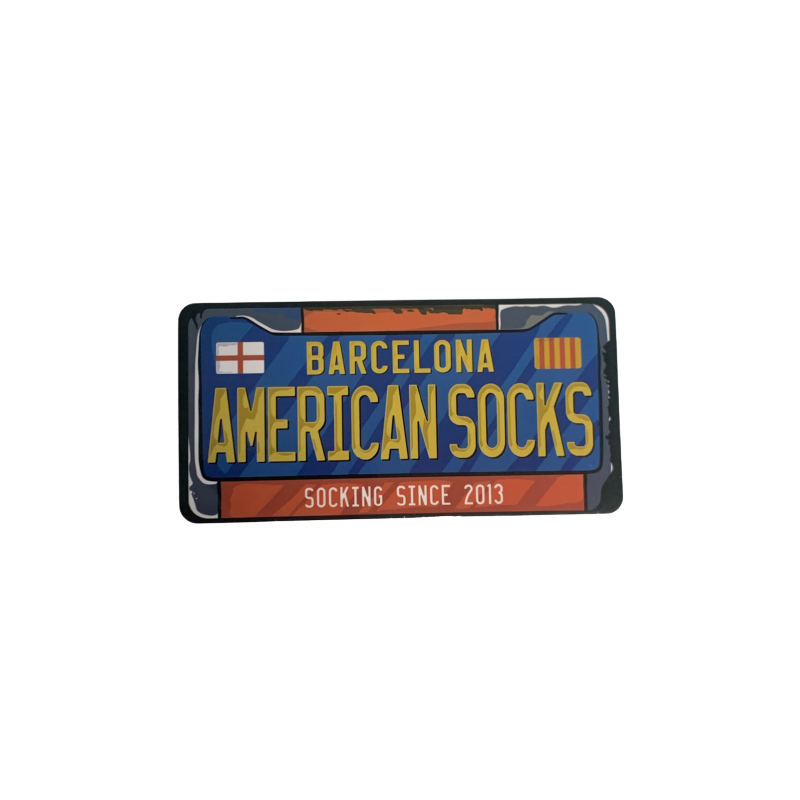 AMERICAN SOCKS Barcelona Plate Sticker