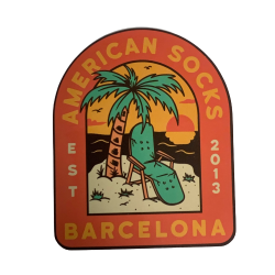 Sticker AMERICAN SOCKS Barcelona Palm Tree