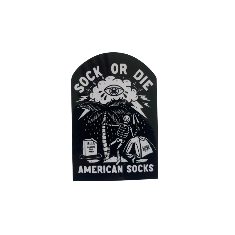 AMERICAN SOCKS Sock Or Die Sticker