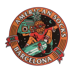 AMERICAN SOCKS Barcelona Pineapple Sticker
