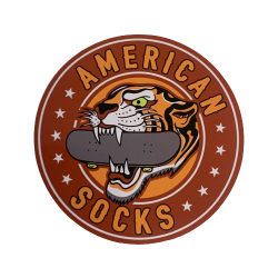 AMERICAN SOCKS Tiger Sticker
