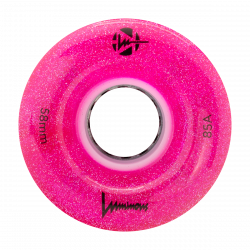 Led Quad Wheels 58mm Glitter Pink x4 LUMINOUS