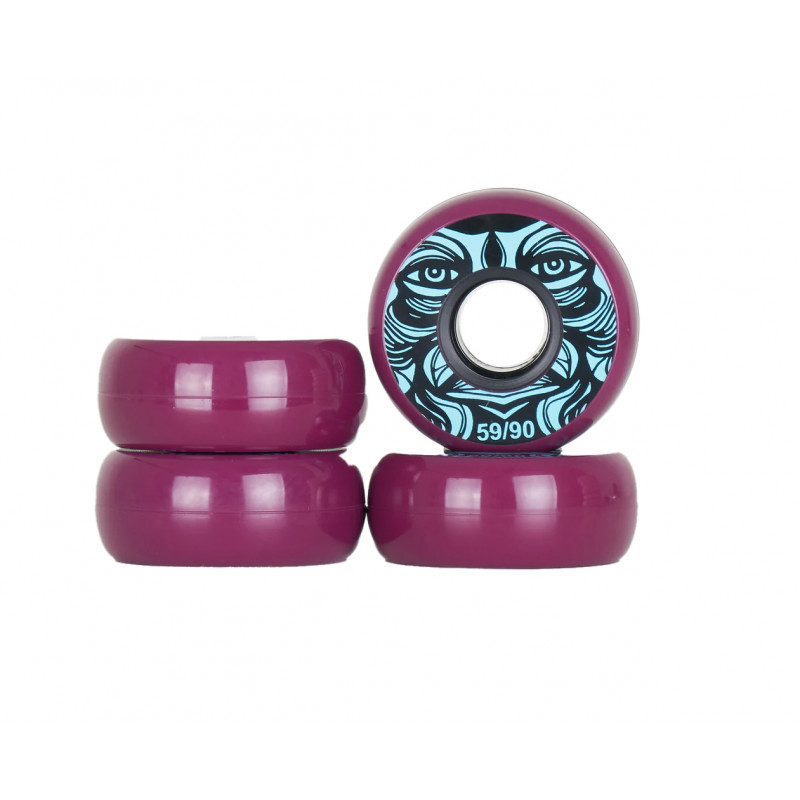 KALTIK Face Wheel Purple 59mm 89A Wheels