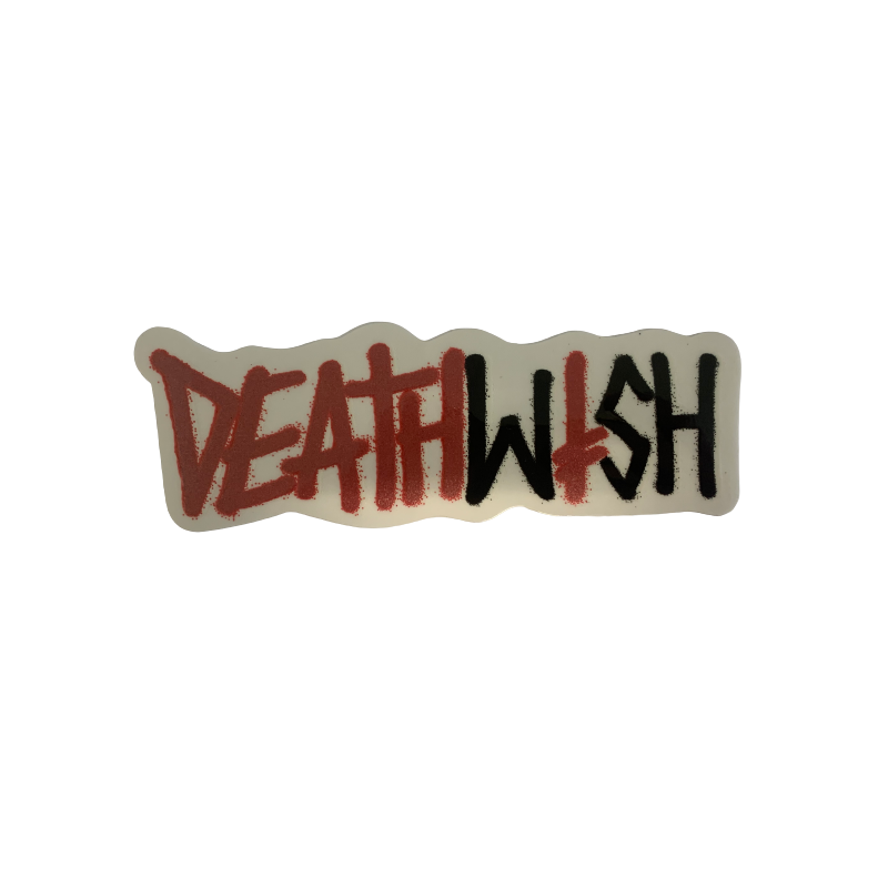 DEATHWISH Letter Logo Bicolore Sticker