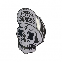 AMERICAN SOCKS Skull with cap Sticker