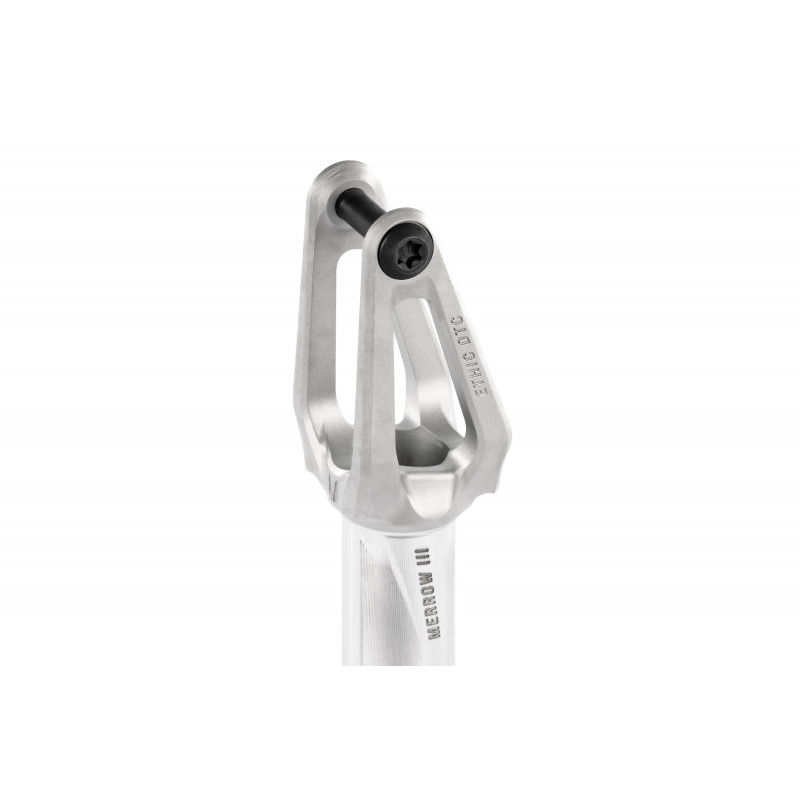 Fourche Ethic DTC Merrow V3 Cascadeur Pour Scooter - CNC Light, IHC, 229g, Argent Brut - Neuf